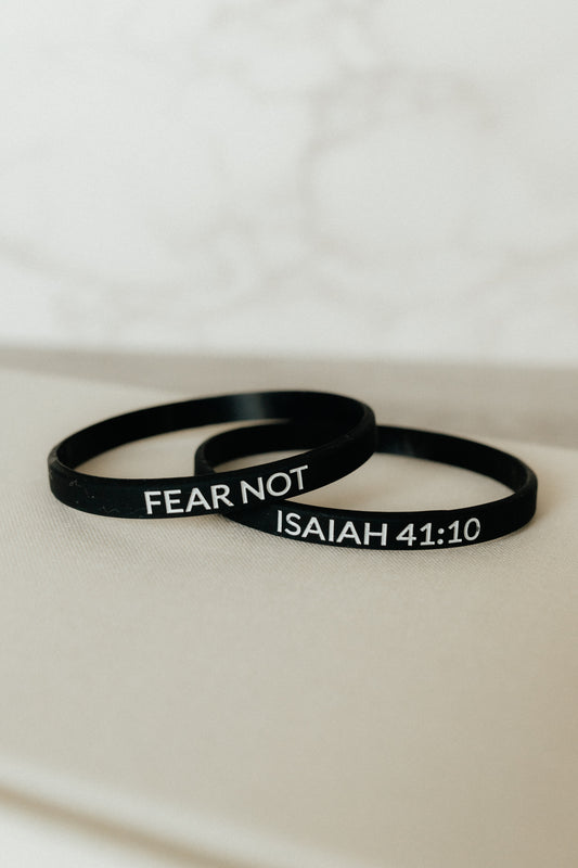 "Fear Not" - Faith Inspired Wristbands Available in 5 Colors