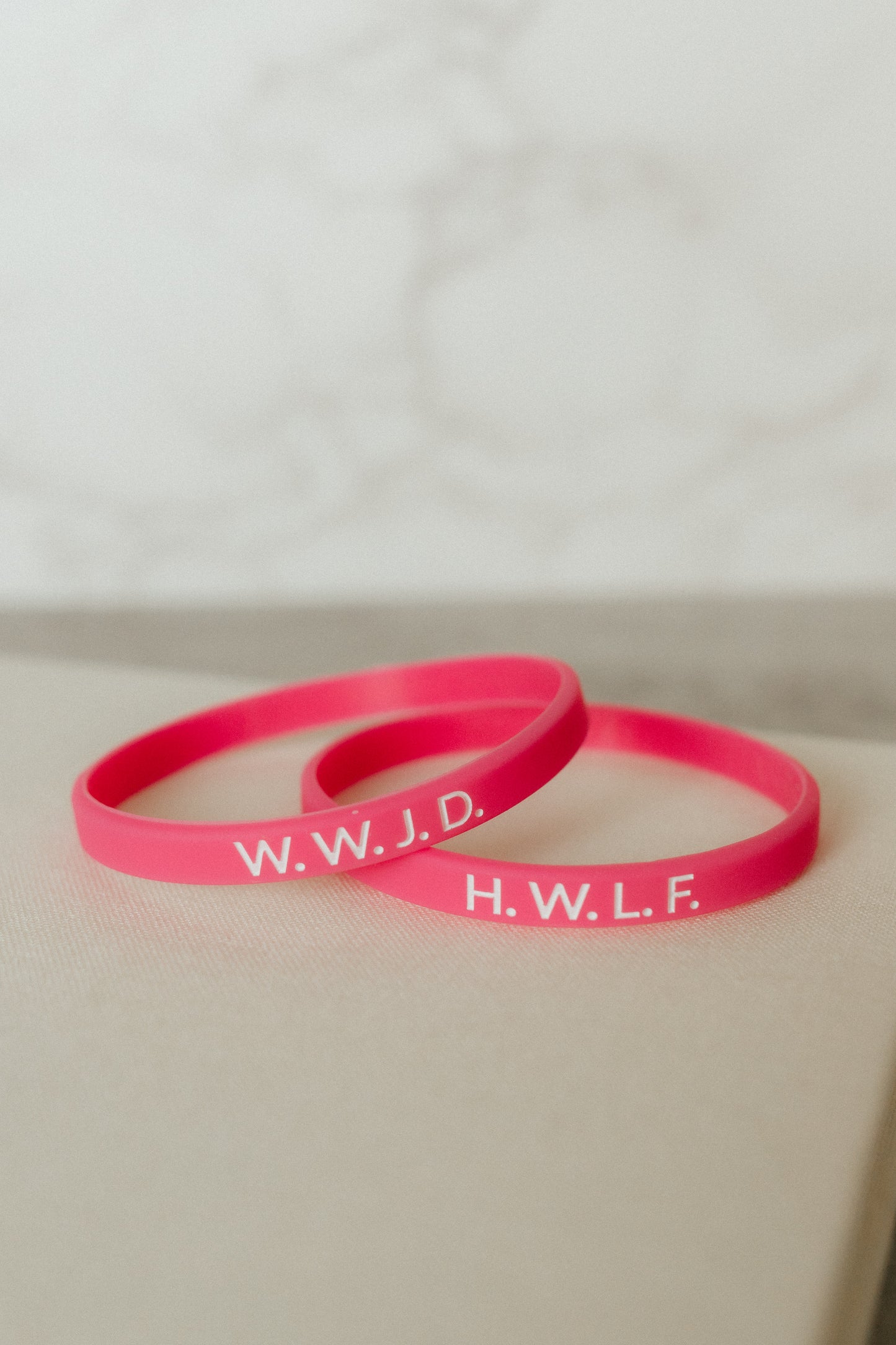 W.W.J.D. + H.W.L.F. - Faith Inspired Wristbands Available in 5 Colors