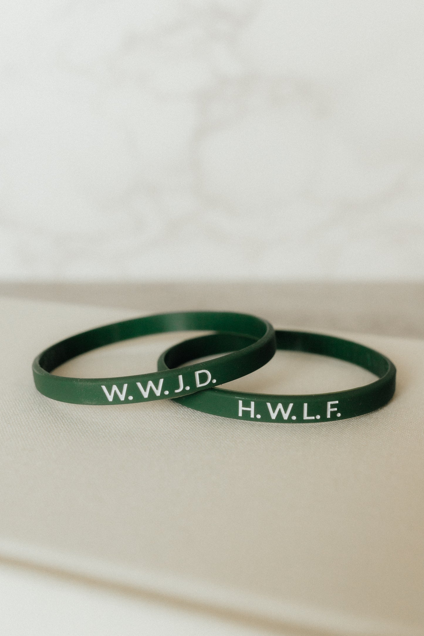 W.W.J.D. + H.W.L.F. - Faith Inspired Wristbands Available in 5 Colors