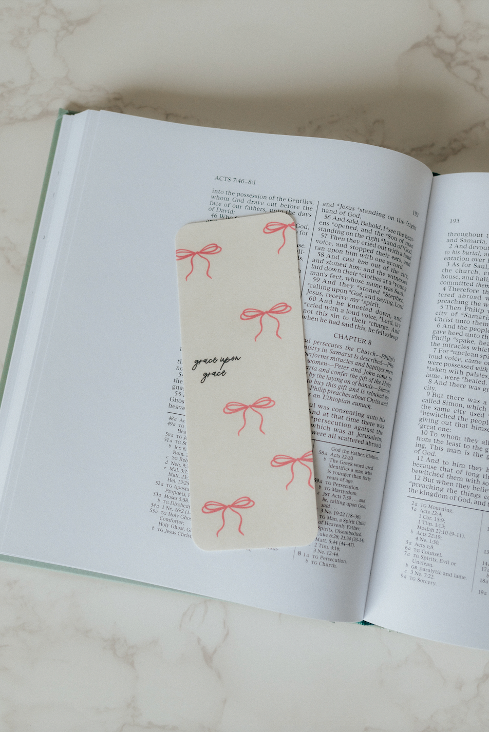 "Grace Upon Grace" - Faith-Inspired Laminated Bookmarks