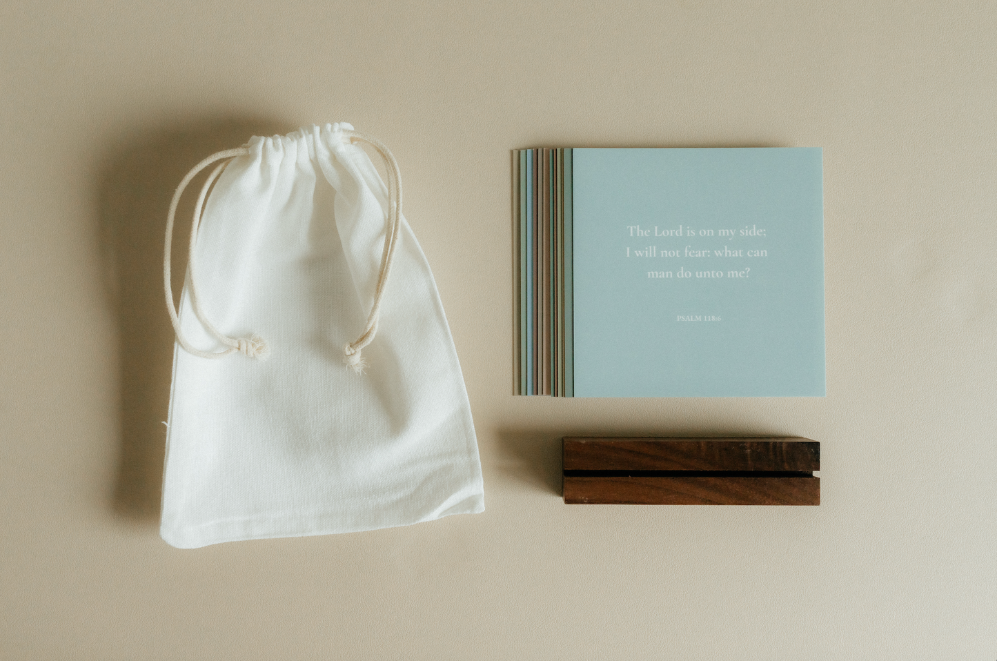 Earth Tones, 12 Uplifting Scripture Cards With Wood Stand, Christian Gift