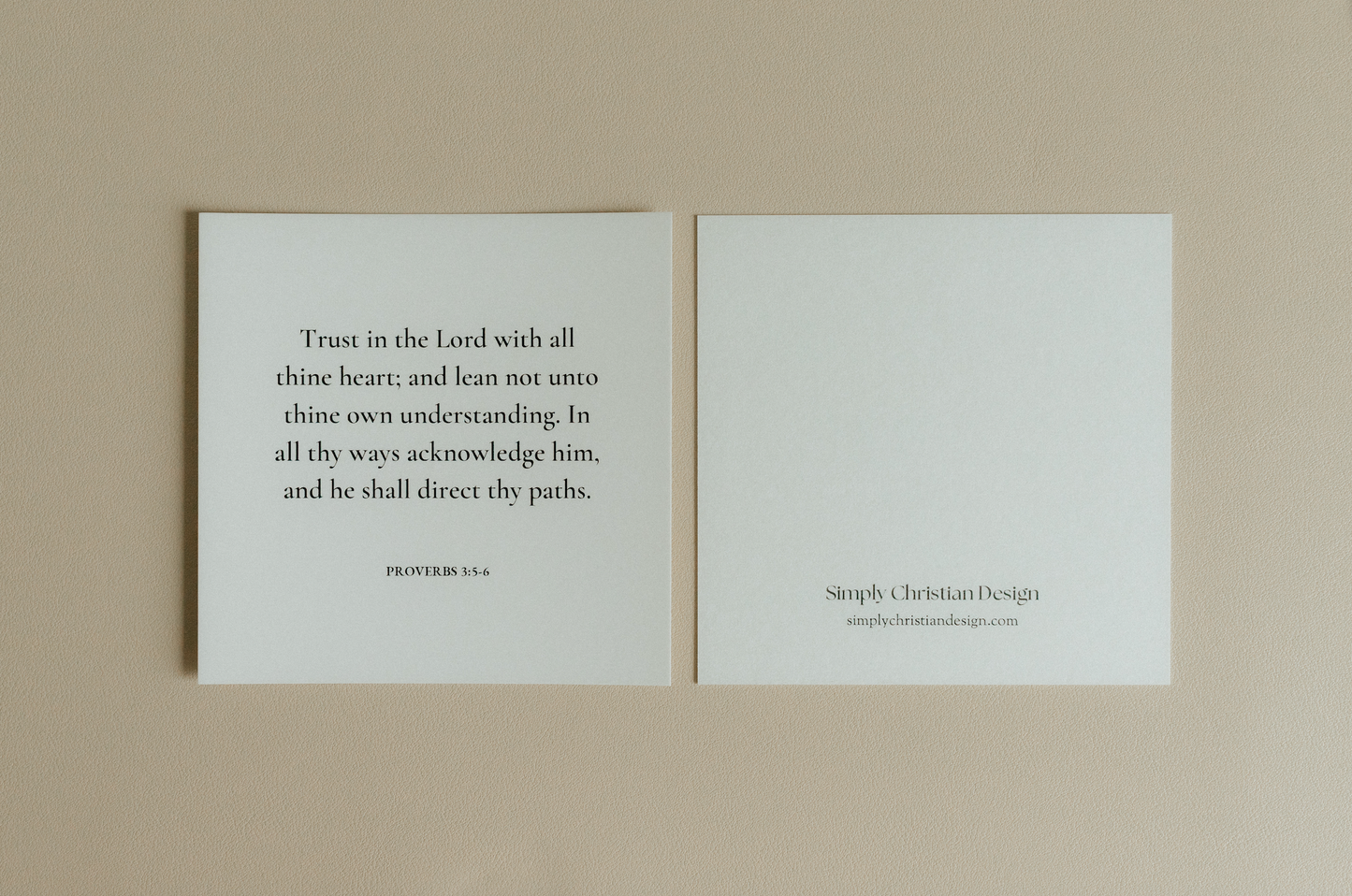 Minimalist, 12 Uplifting Scripture Cards With Wood Stand, Christian Gift